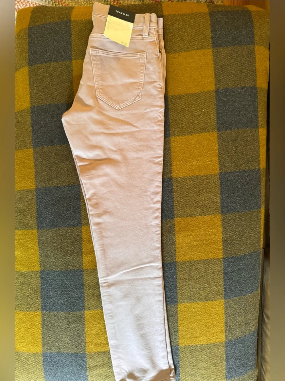 Banana Republic Travelers Super Comfortable Stretch Slim Fit Pant in Pale Pink